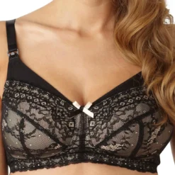 Panache Sophie Maternity - Soutien-Gorge d'Allaitement Sans Armatures - Noir/Nude