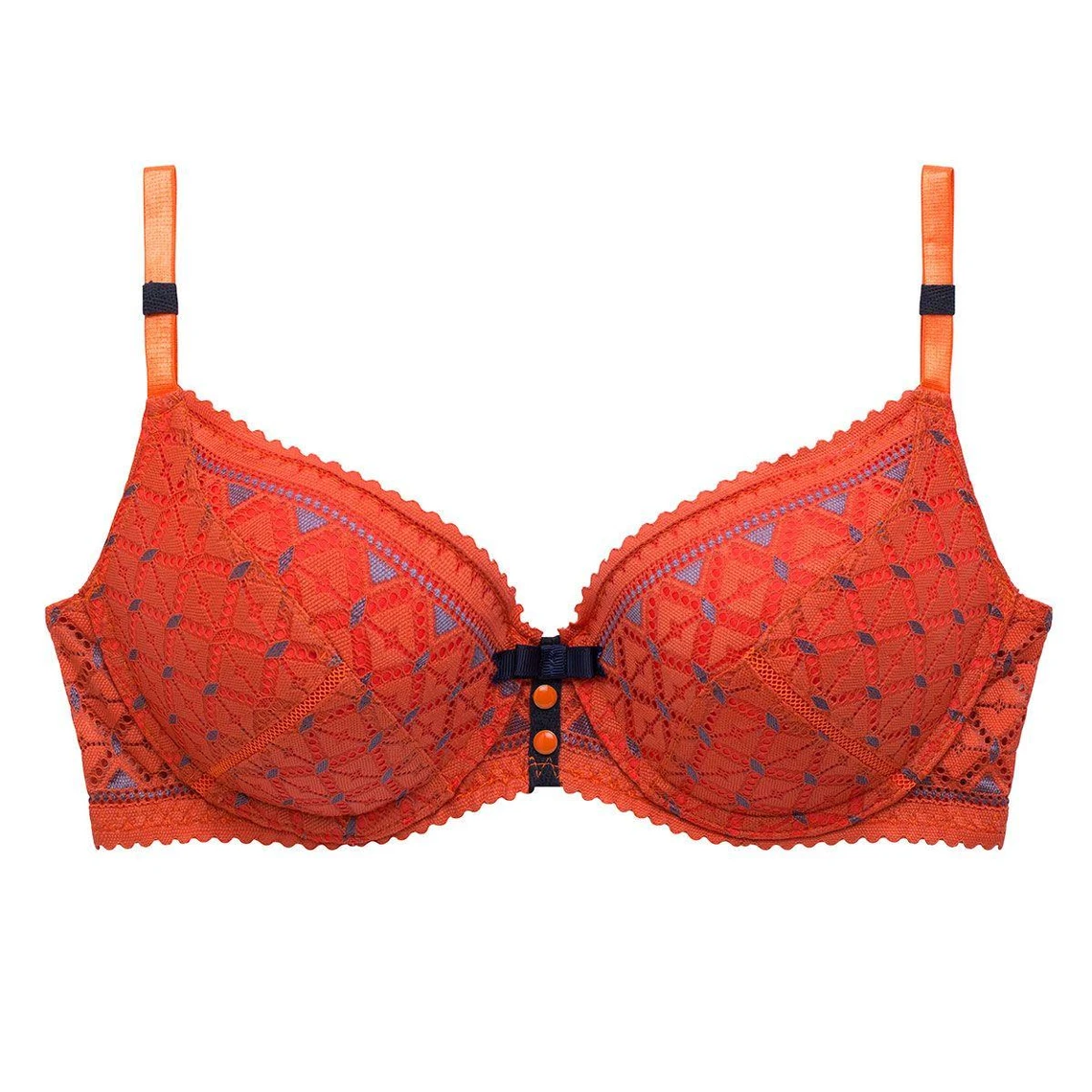 Pomm Poire Soutien-gorge Ampliforme Armatures Dentelle - Orange Pamplemousse 6 Pomm Poire Soutien-gorge Ampliforme Armatures Dentelle - Orange Pamplemousse – Image 4