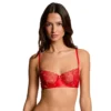Morgan Lingerie - Soutien-gorge Armatures Amandine Dentelle Rouge