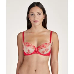 Aubade Poétique Esquisse : Soutien-gorge Balconnet à Armatures Rouge
