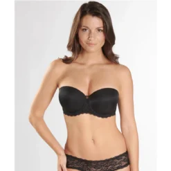 Soutien-gorge Bandeau Confort Aubade LYSESSENCE Noir -FITANCY Boutique soutien gorge bandeau coque confort noir 837455 4 1140x1140