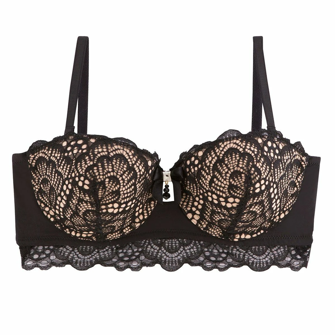 Pomm Poire - Soutien-Gorge Bandeau à Coques Roof Top Noir 4 Pomm Poire - Soutien-Gorge Bandeau à Coques Roof Top Noir – Image 2
