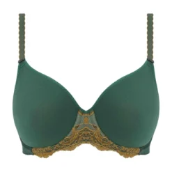 Soutien-gorge Coques Moulées Armatures à Dentelle Florale Dorée - Wacoal Lingerie - Vert -FITANCY Boutique soutien gorge coques moulees armatures vert 3409718 1140x1140