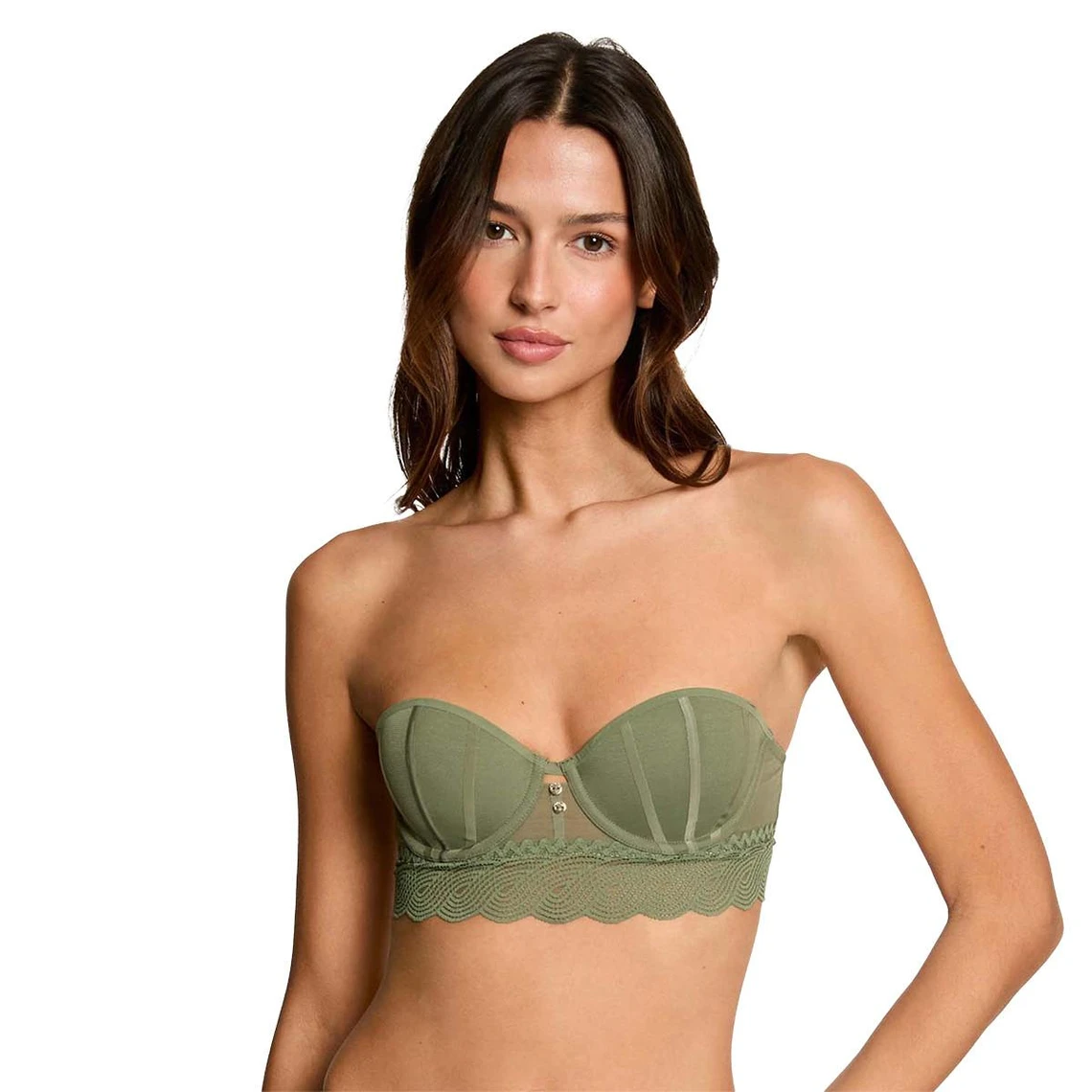 Soutien-gorge Coques Moulées Bandeau Kaki Lorie 3 Soutien-gorge Coques Moulées Bandeau Kaki Lorie