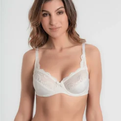 Playtex Soutien-gorge Emboitant Armatures Blanc Flower Elegance