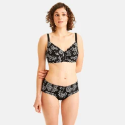 Pomm Poire Elena - Soutien-gorge Emboîtant Grand Maintien Noir & Ivoire -FITANCY Boutique soutien gorge emboitant armatures noir 3409970 6483590 90 1140x1140