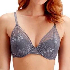 Soutien-gorge Plongeant Armatures Pretty Polly Botanical Lace - Gris