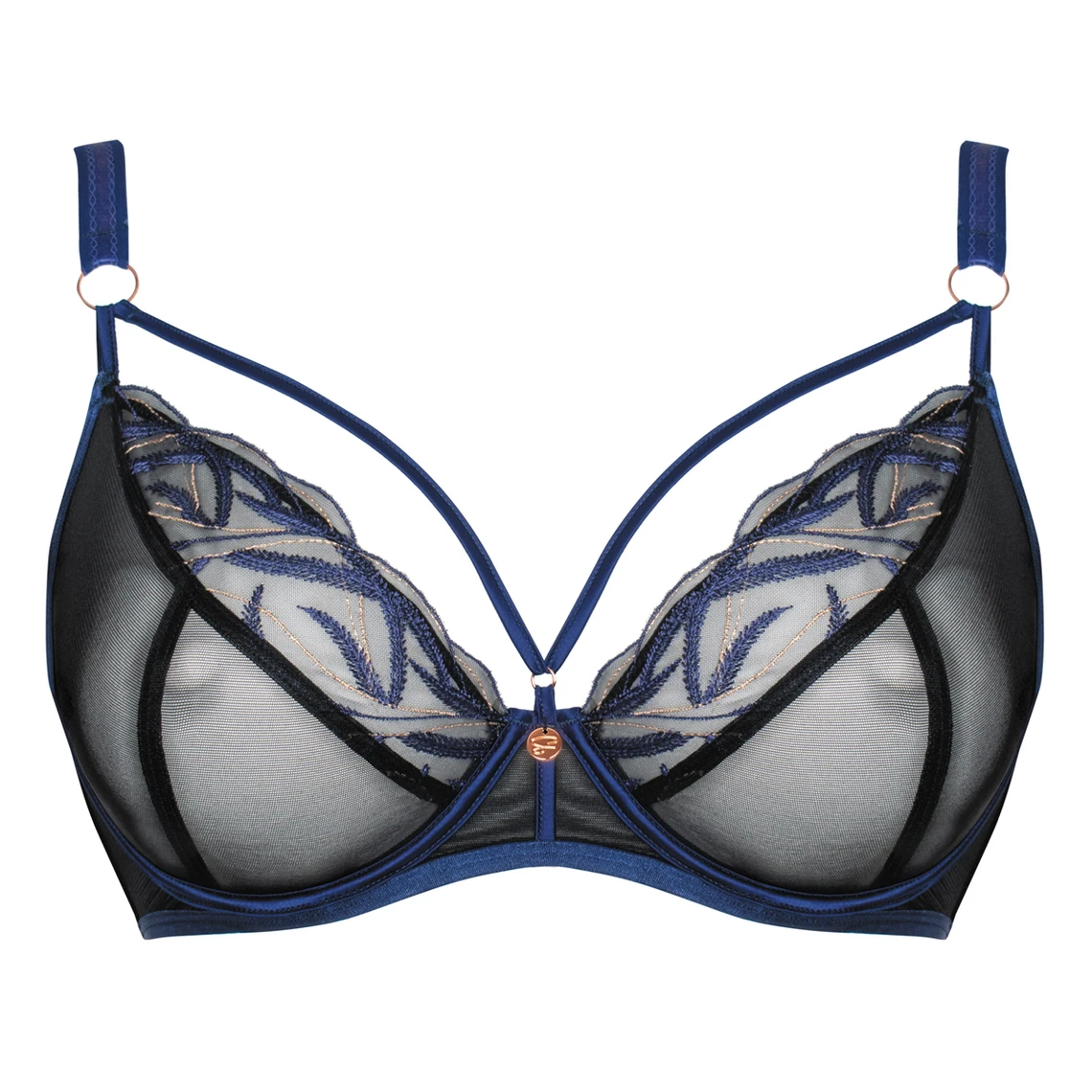 Soutien-gorge Plongeant Scantilly SUBMISSION Noir et Bleu à Armatures 4 Soutien-gorge Plongeant Scantilly SUBMISSION Noir et Bleu à Armatures – Image 2