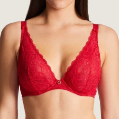 Aubade Rosessence Soutien-gorge Plongeant Armatures Gala Rouge