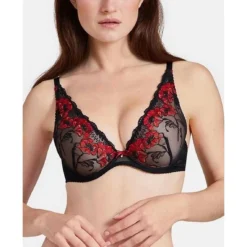 Aubade Soutien-gorge Plongeant Rouge A Fleur de Toi