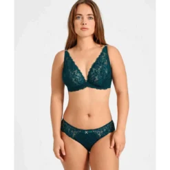 Aubade Mon Bijou - Soutien-gorge Plongeant Armatures Vert Émeraude -FITANCY Boutique soutien gorge plongeant armatures vert 3219295 4 1140x1140