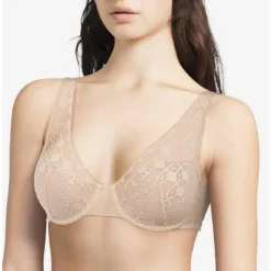 Chantelle Soutien-gorge Plongeant Spacer Day to Night - Beige -FITANCY Boutique soutien gorge plongeant spacer armatures beige 3405654 2 1140x1140