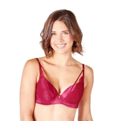 Soutien-gorge Push-up Armatures Pomm Poire AMSTERDAM Rouge Bordeaux