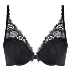 Simone Perele Wish - Soutien-gorge Triangle Push-up avec Armatures - Noir -FITANCY Boutique soutien gorge push up triangle simone perele wish noir 49719 1140x1140