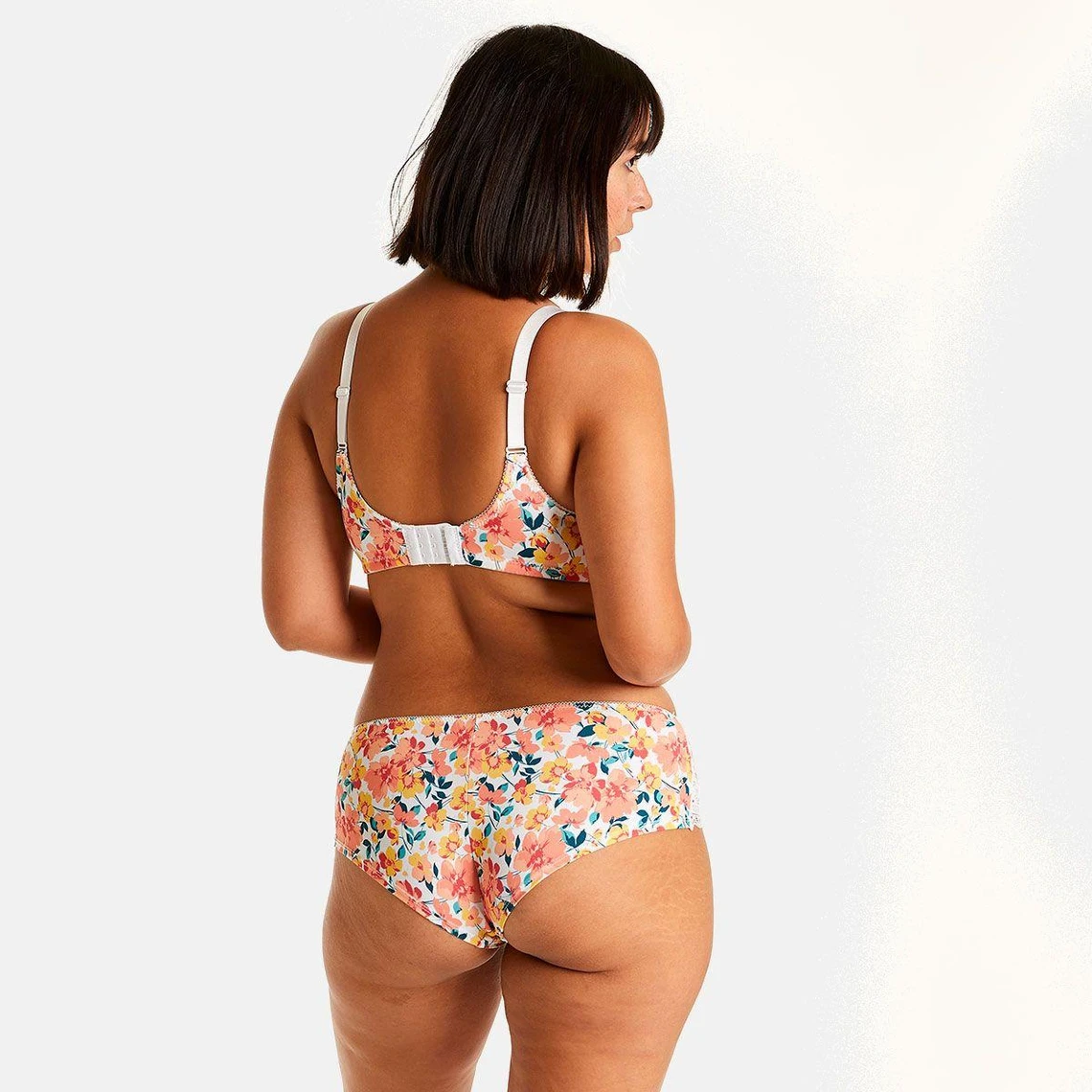 Soutien-gorge Sans Armatures Coque Souple Blanc/orange Elena 4 Soutien-gorge Sans Armatures Coque Souple Blanc/orange Elena – Image 2