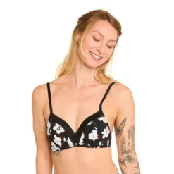 Soutien-gorge Sans Armatures Coques Souples Noir Cookie