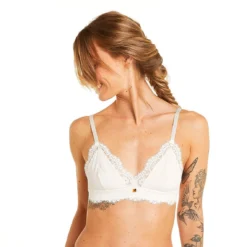 Soutien-gorge Triangle Sans Armatures Ivoire Gaïa