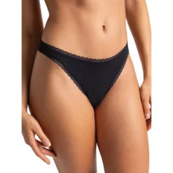 Passionata Charlotte Cotton Thong - Elegant Black Lingerie