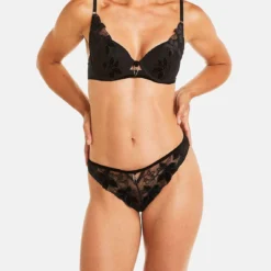 Pomm Poire - String Noir Rafale avec Broderies Velours -FITANCY Boutique string noir rafale 3620569 7616159 59 1140x1140