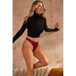 String En Dentelle Ajourée - Rouge Cleo By Panache -FITANCY Boutique string rouge 3406286 8 1140x1140