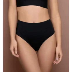 Bye Bra Invisible Shapewear - Mid-Waist Seamless Shaping Thong (Black)