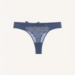 Passionata String en Tulle Brodé - Bleu