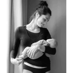 Cache Coeur T-shirt de Maternité et Allaitement à Manches Longues -FITANCY Boutique t shirt manches longues maternite noir 3296646 1140x1140