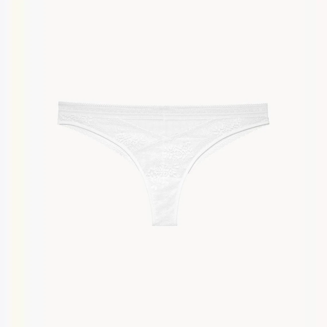 Passionata Tanga En Tulle Et Dentelle Florale - Blanc 6 Passionata Tanga En Tulle Et Dentelle Florale - Blanc – Image 4