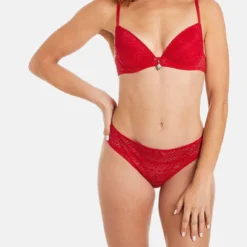 Tanga Rouge Absinthe Pomm Poire - Dentelle Florale et Confort -FITANCY Boutique tanga rouge absinthe 3576022 7359656 56 1140x1140