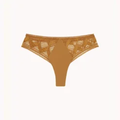 Passionata Tanga à Dentelle Graphique - Camel -FITANCY Boutique tanga scarlett marron 3681293 7993907 7 1140x1140