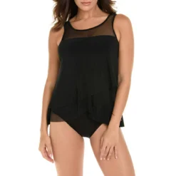 Maillot De Bain Gainant Une Pièce Miraclesuit TANKINI MIRAGE Black -FITANCY Boutique tankini miraclesuit illusionists noir 3 289641 8 1140x1140