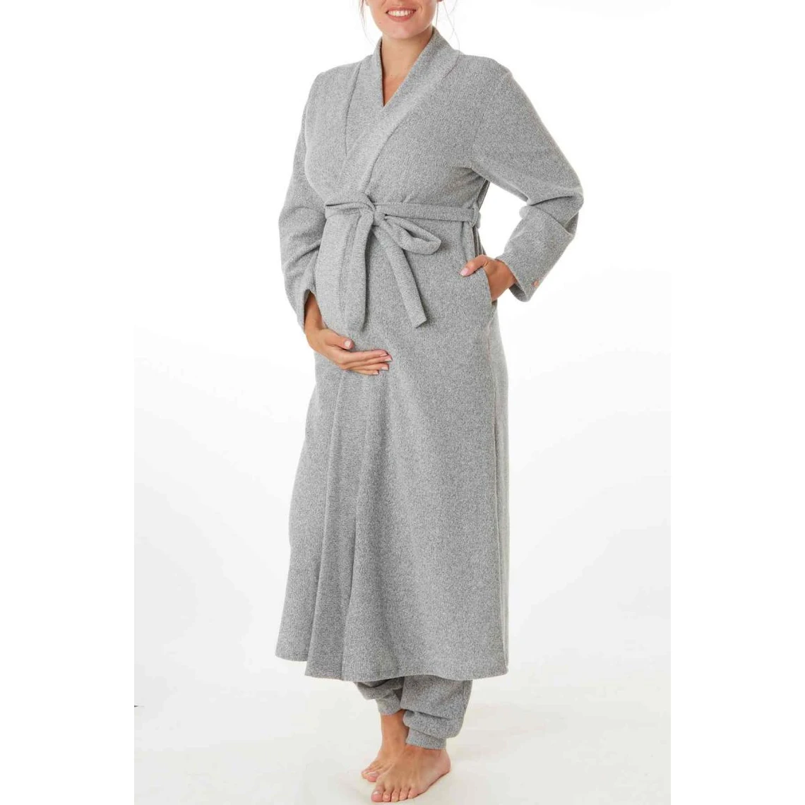 Veste Longue Grossesse Grise Cache Coeur Lingerie Sweethome 3 Veste Longue Grossesse Grise Cache Coeur Lingerie Sweethome